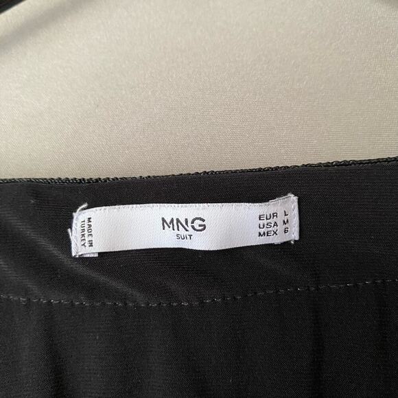 MNG sz M black long sleeve wrap midi dress - Picture 4 of 7